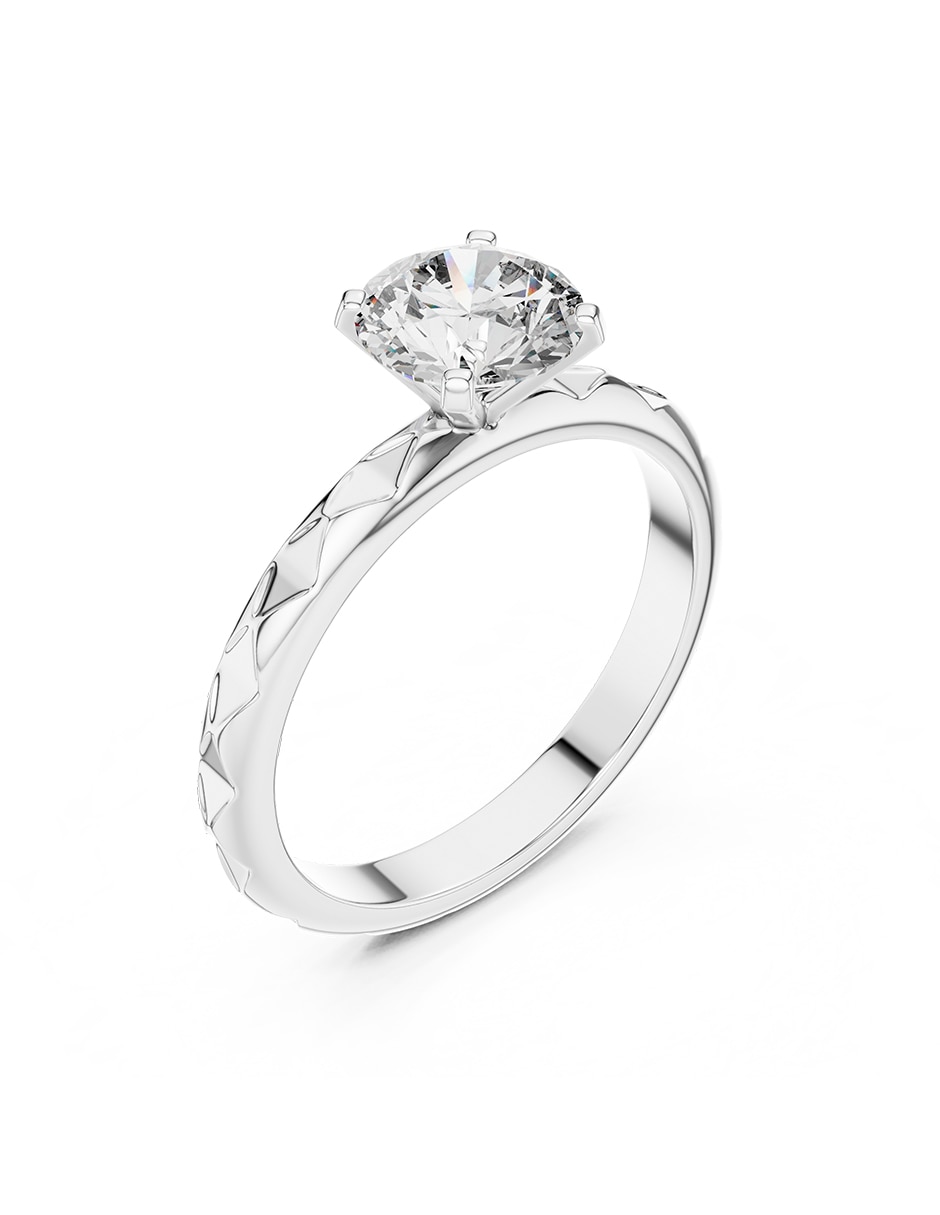 Anillo de compromiso de oro 14 k zirconia cúbica 2