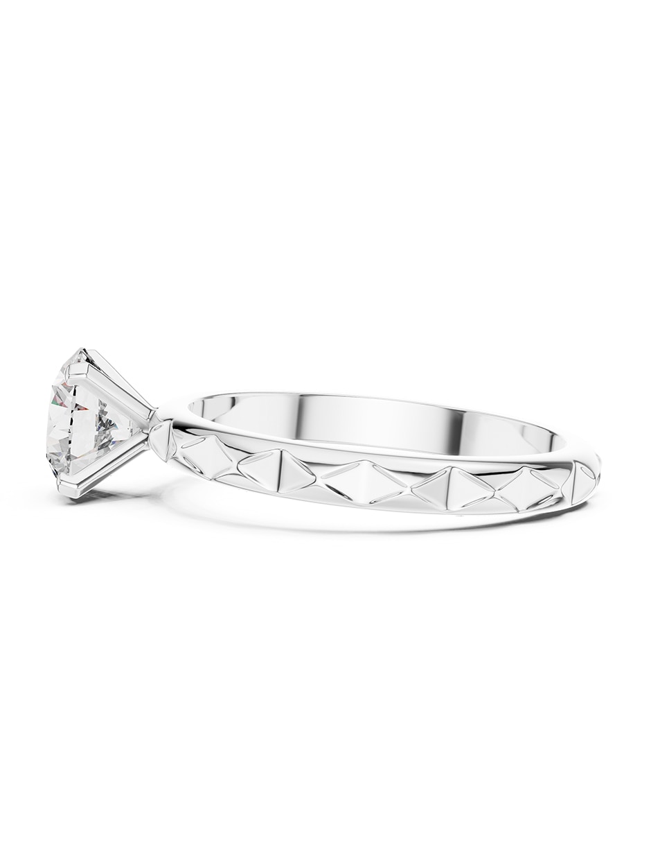 Anillo de compromiso de oro 14 k zirconia cúbica 5