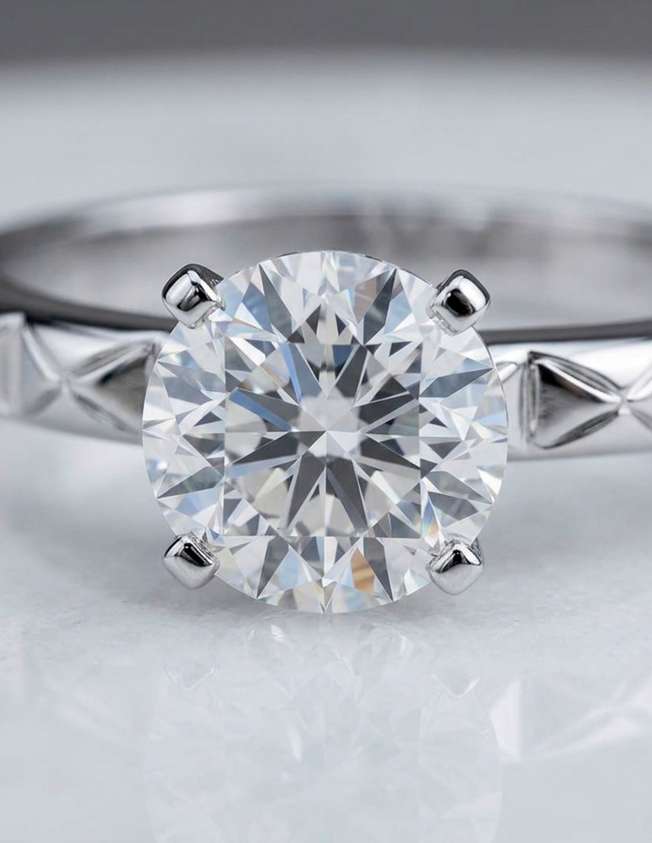 Anillo de compromiso de oro 14 k zirconia cúbica 9