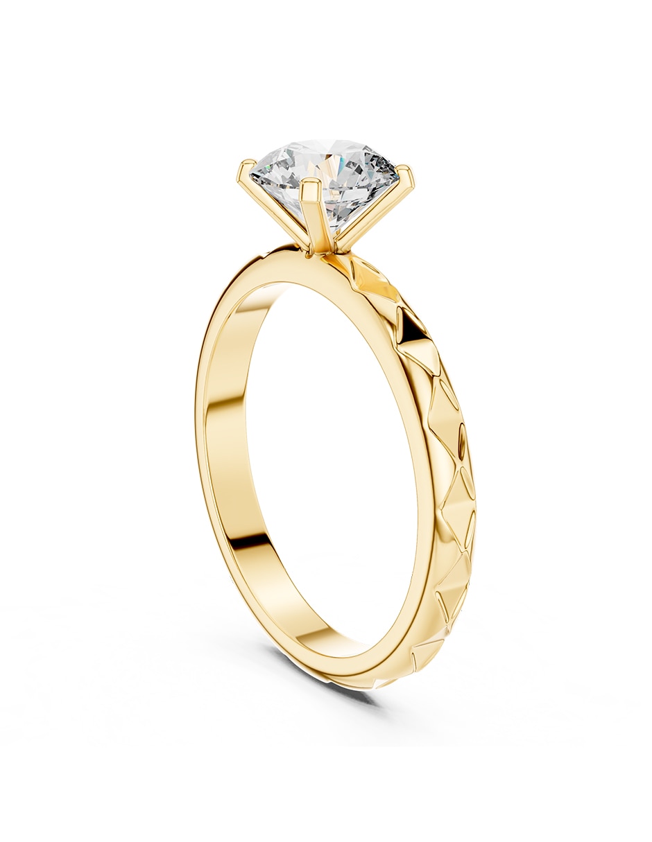 Anillo de compromiso de oro 9 k amore mio zirconia cúbica