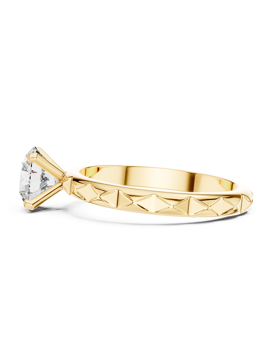 Anillo de compromiso de oro 9 k amore mio zirconia cúbica