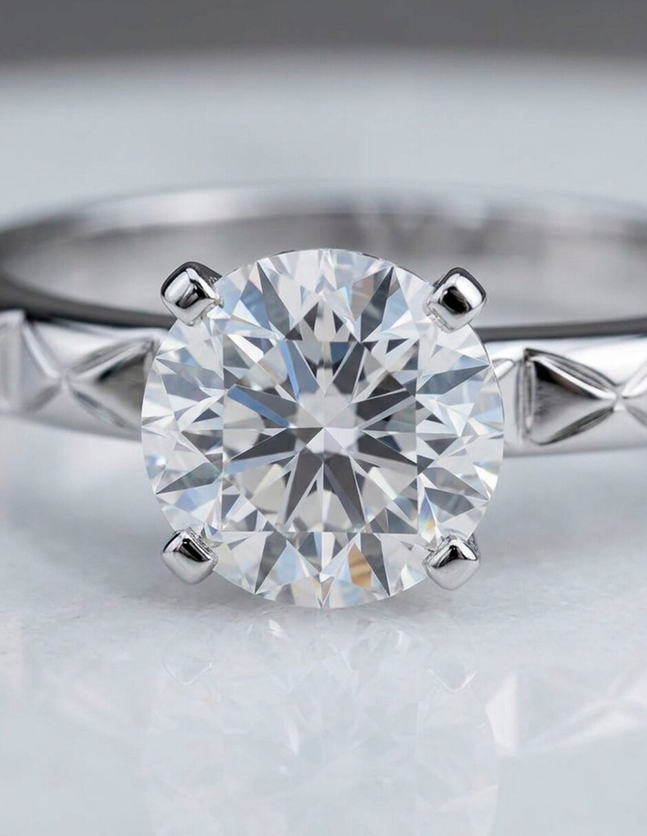 Anillo de compromiso de oro 14 k 10