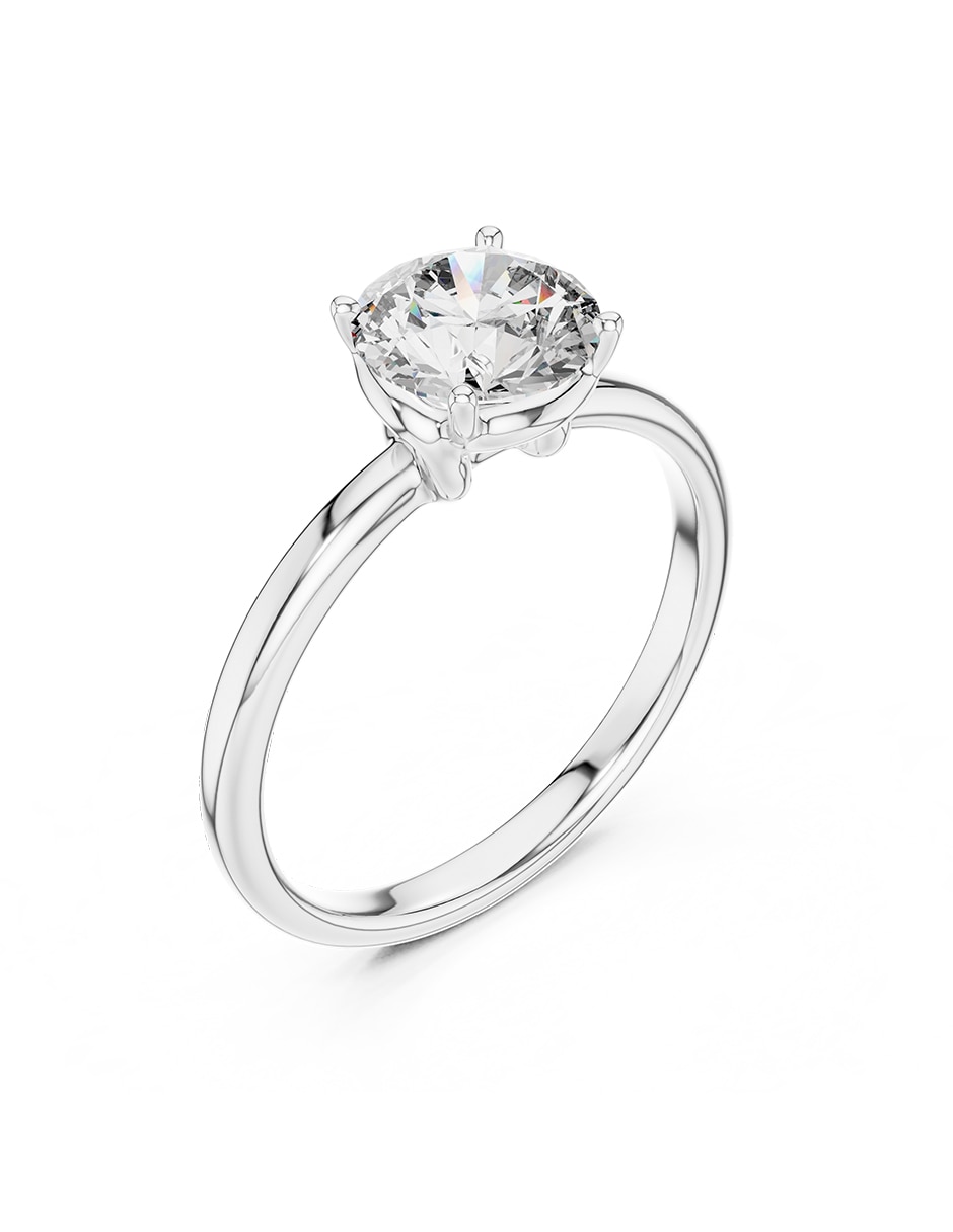 Anillo de compromiso de oro 14 k zirconia cúbica 2