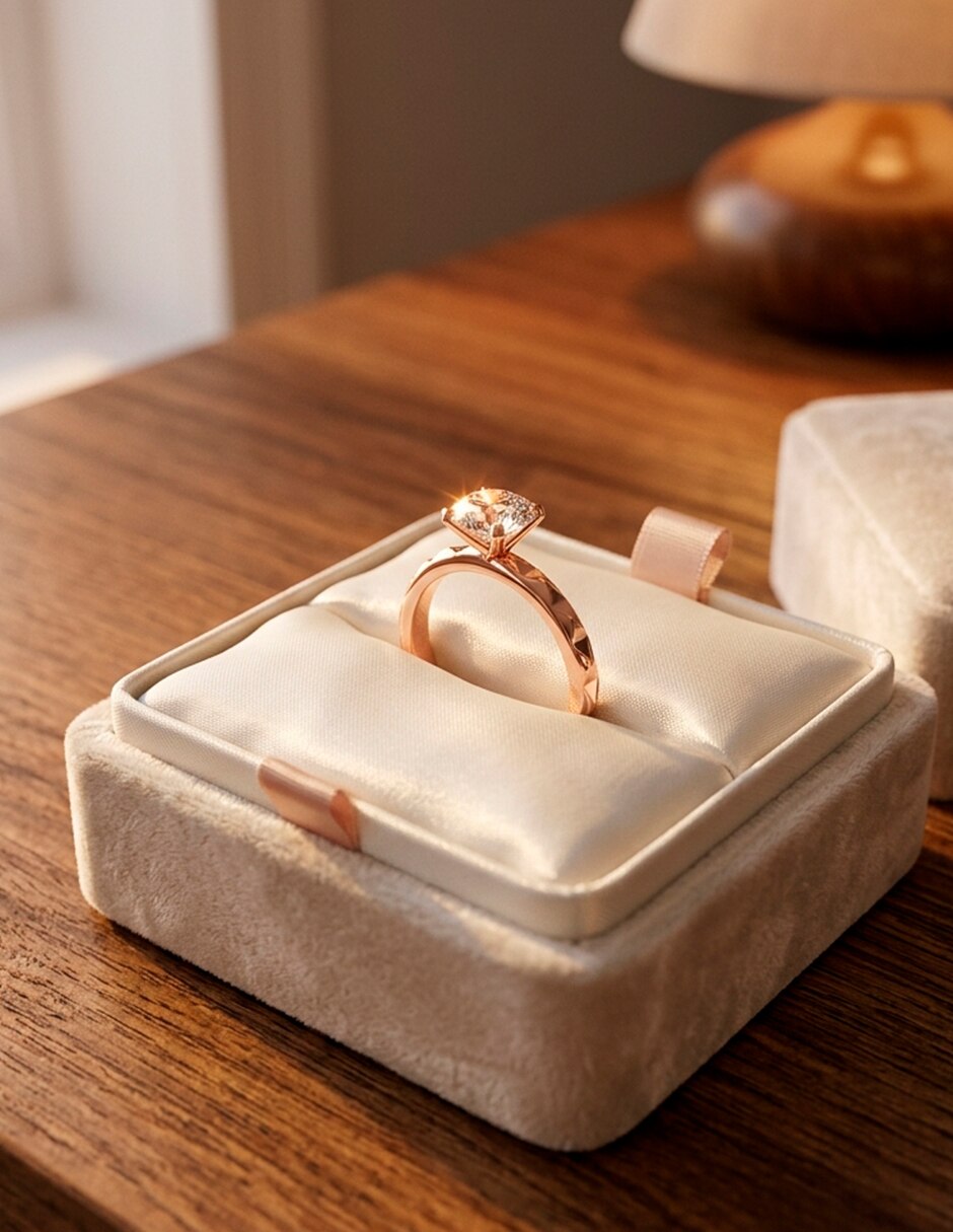Anillo de compromiso de oro 18 k 10