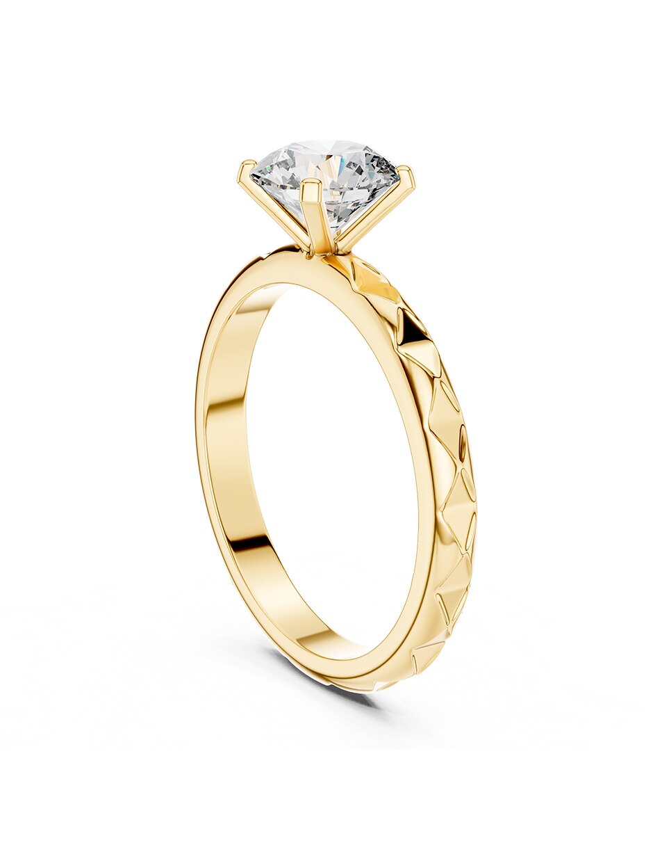 Anillo de compromiso de Oro 14 k 3