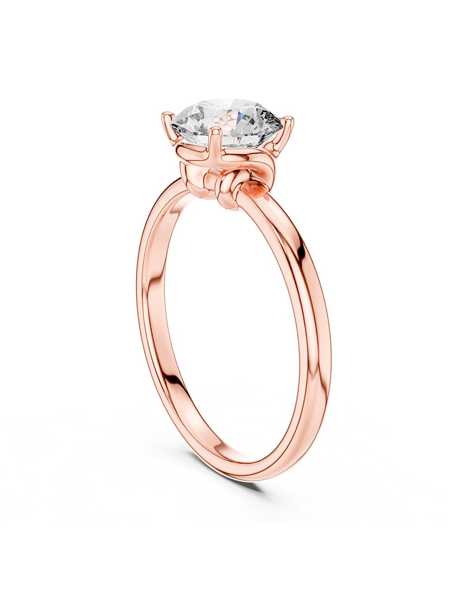 Anillo de compromiso de oro 14 k 3