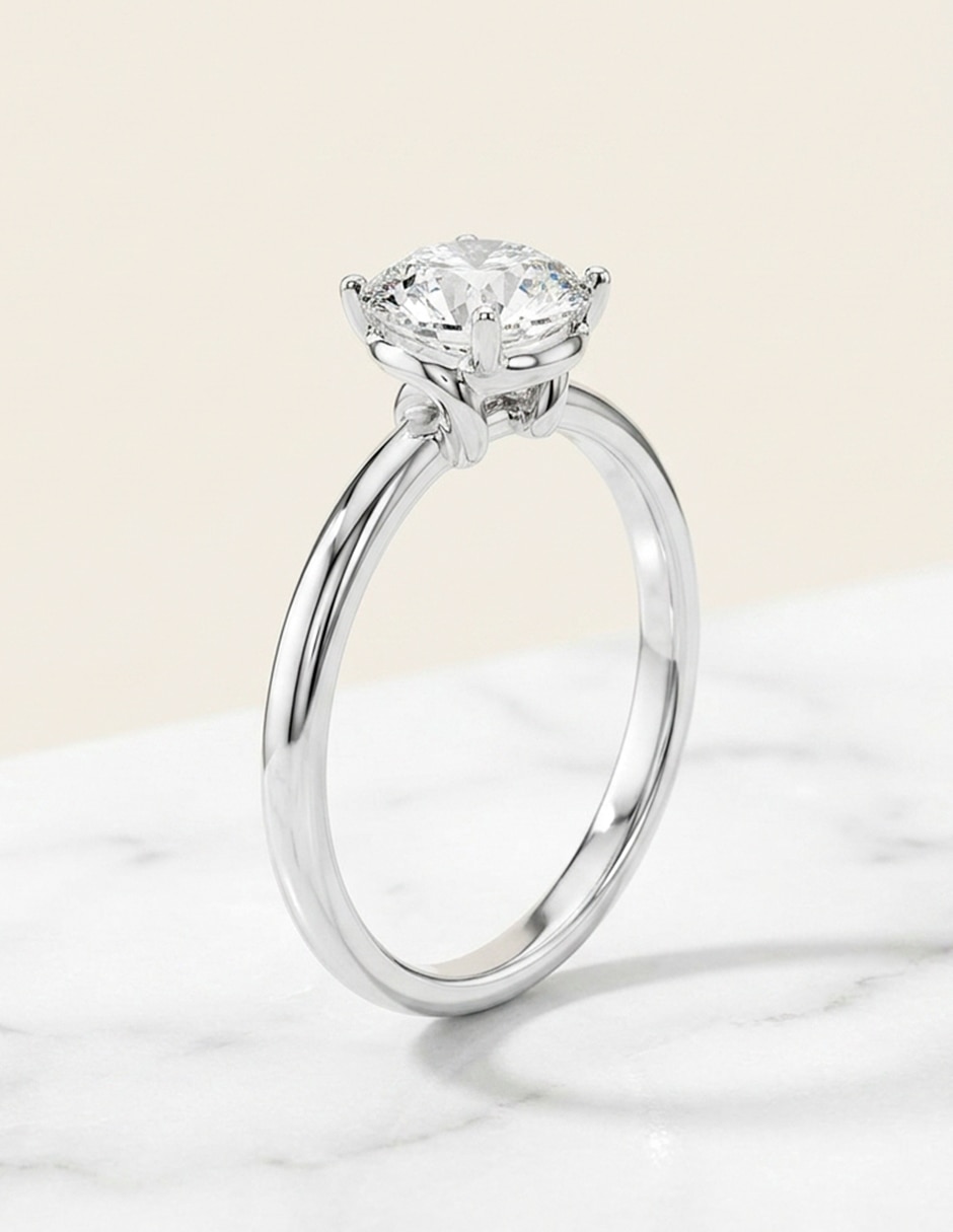 Anillo de compromiso de oro 18 k 6