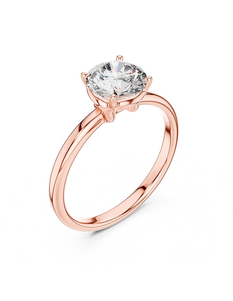 Anillo de compromiso de oro 14 k 2