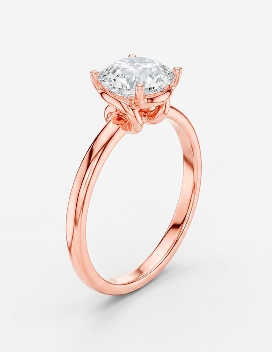 Anillo de compromiso de oro 14 k 6