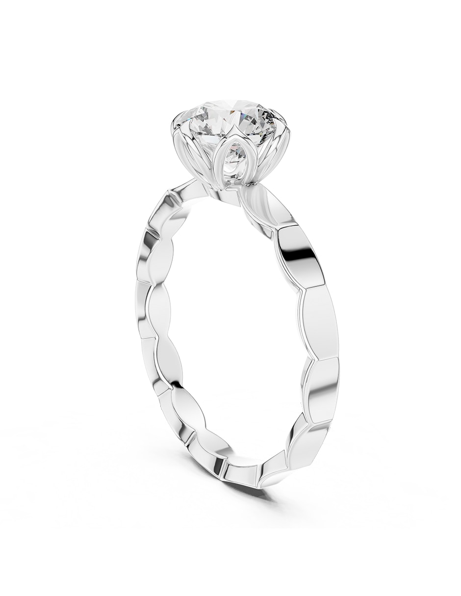 Anillo de compromiso de oro 18 K diamante de laboratorio 3