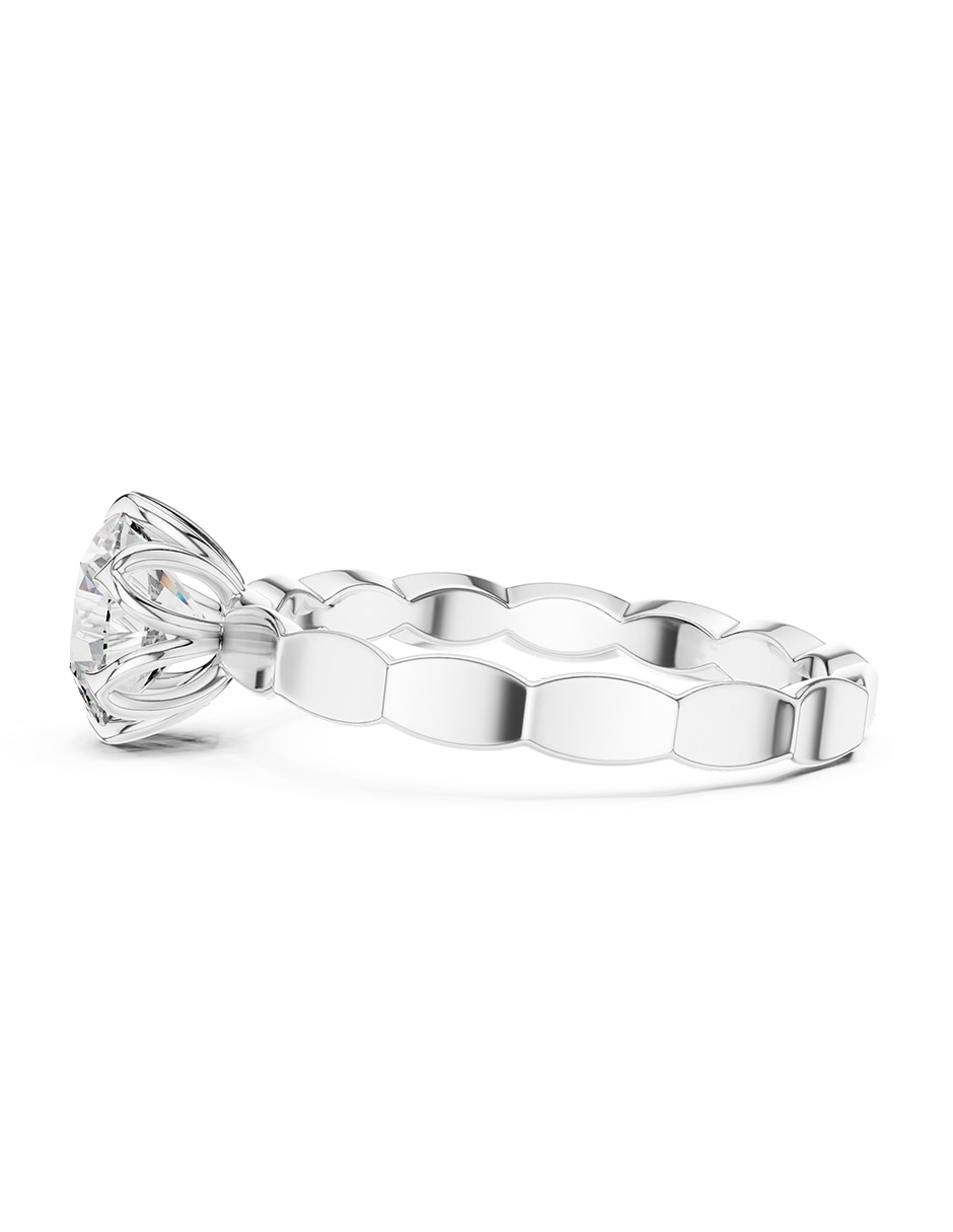 Anillo de compromiso de oro 18 K diamante de laboratorio 5