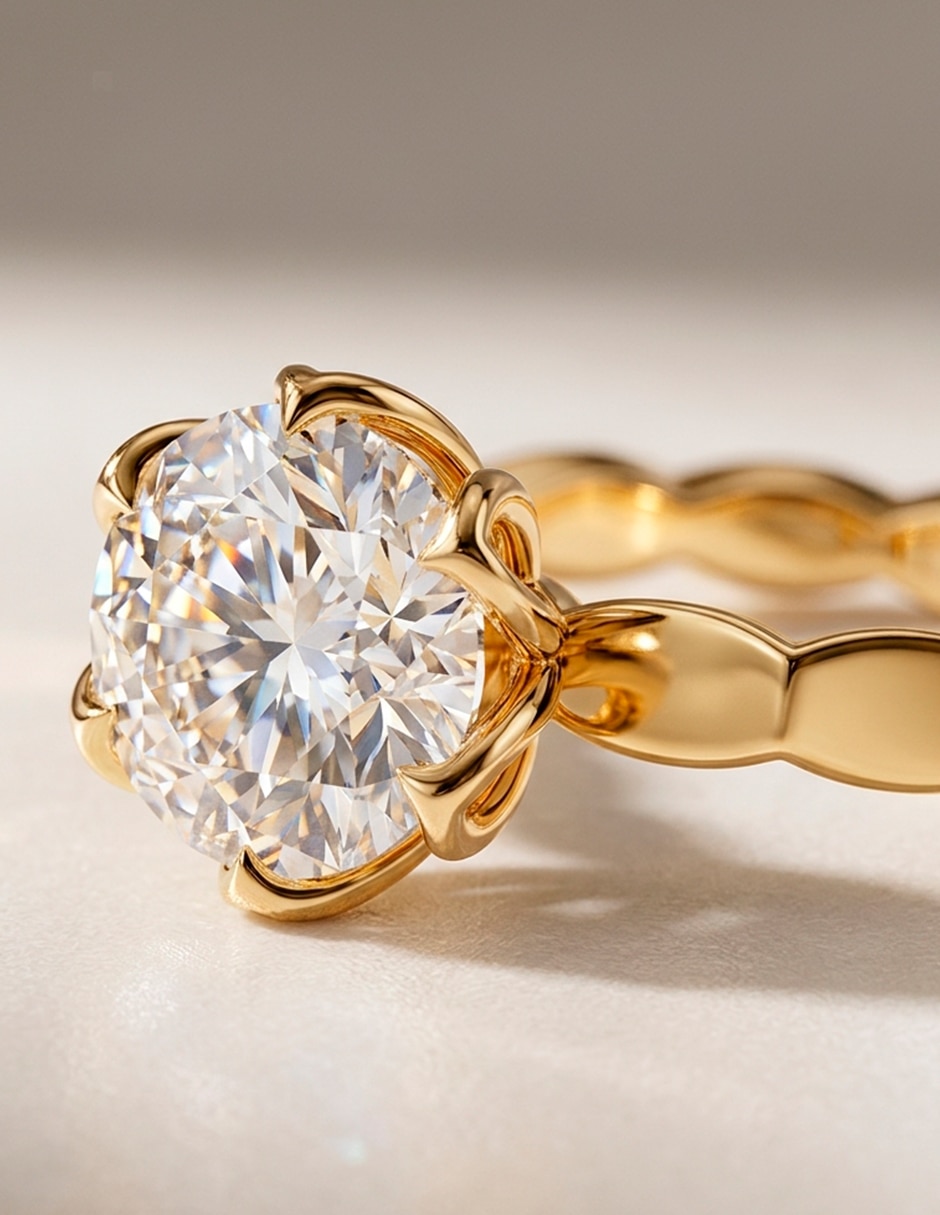 Anillo de compromiso de oro 9 K Amore Mio
