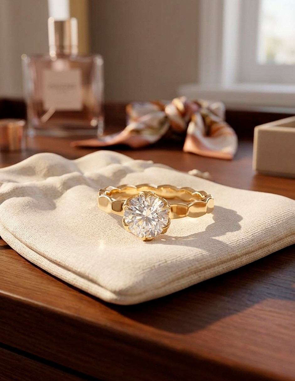 Anillo de compromiso de oro 9 K Amore Mio