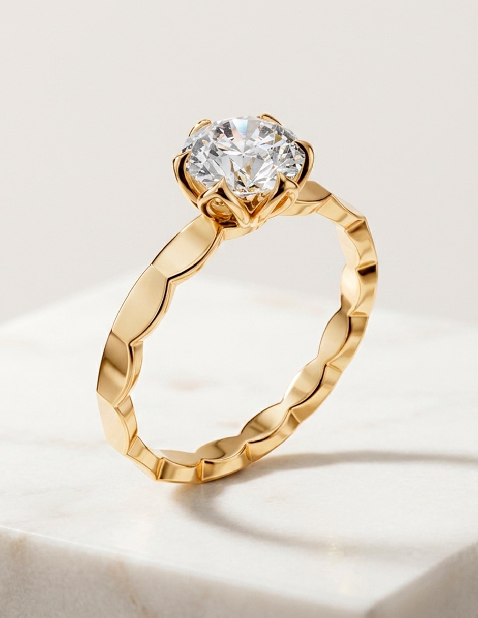 Anillo de compromiso de oro 9 K Amore Mio