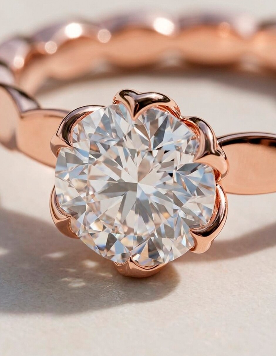 Anillo de compromiso de oro 18 K 7