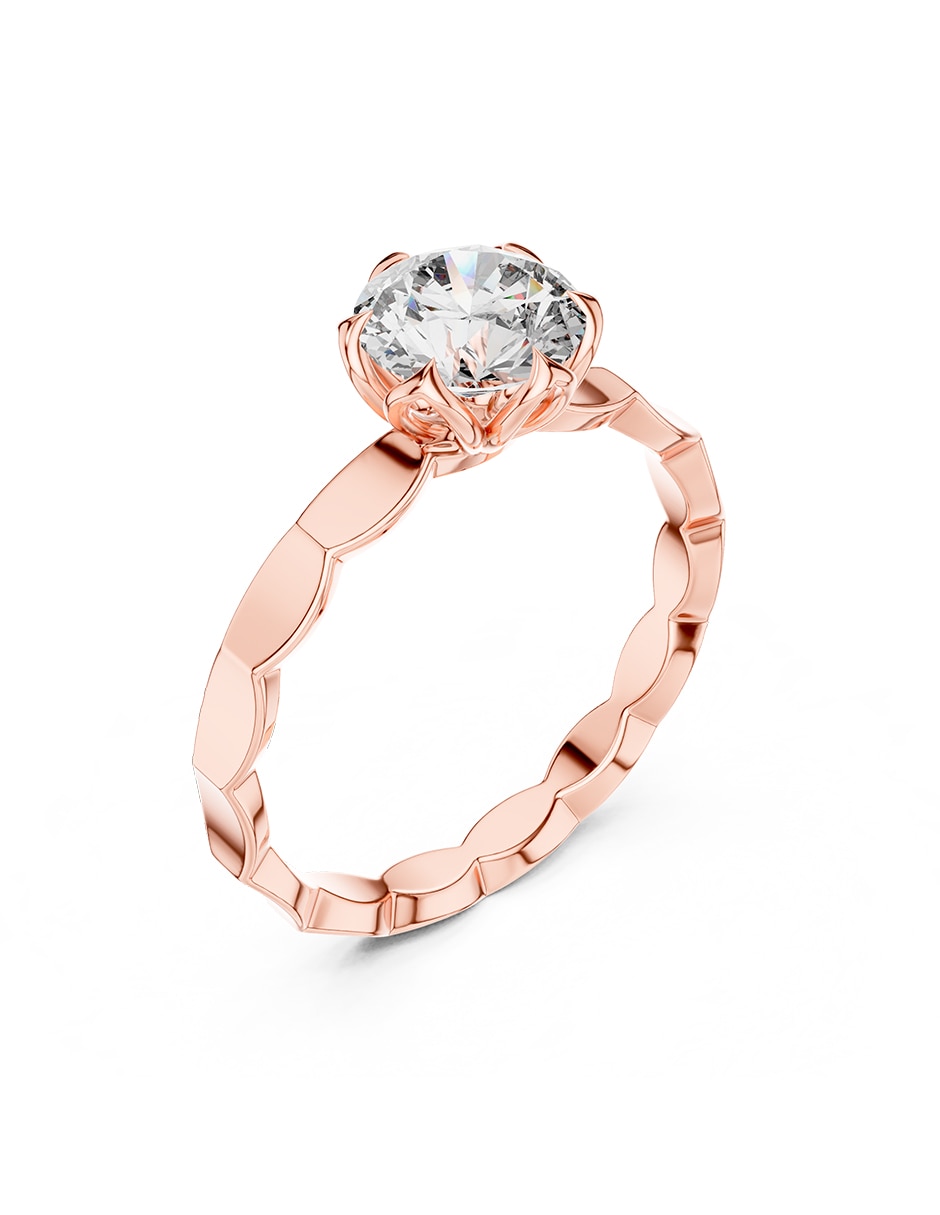 Anillo de compromiso de oro 18 K 2