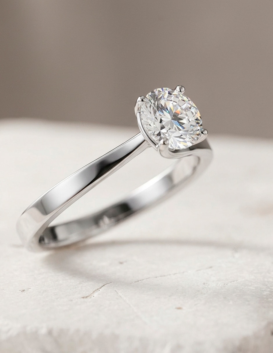 Anillo de compromiso de oro 14 k 7