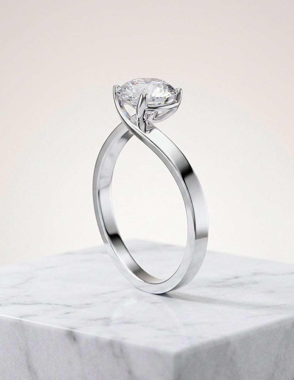 Anillo de compromiso de oro 9 k 9