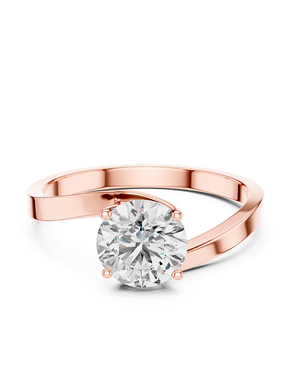 Anillo de compromiso de oro 9 k 1