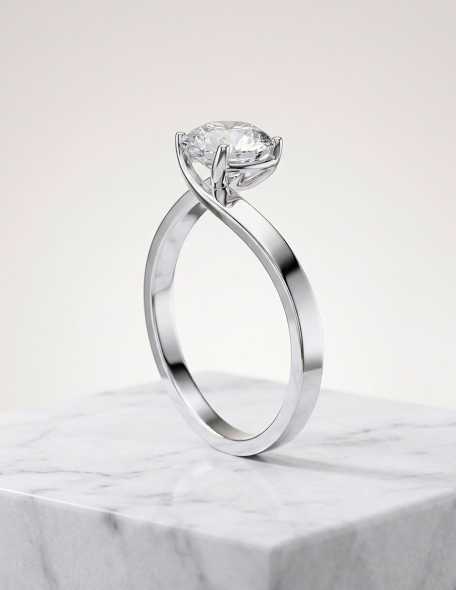 Anillo de compromiso de oro 18 k 7