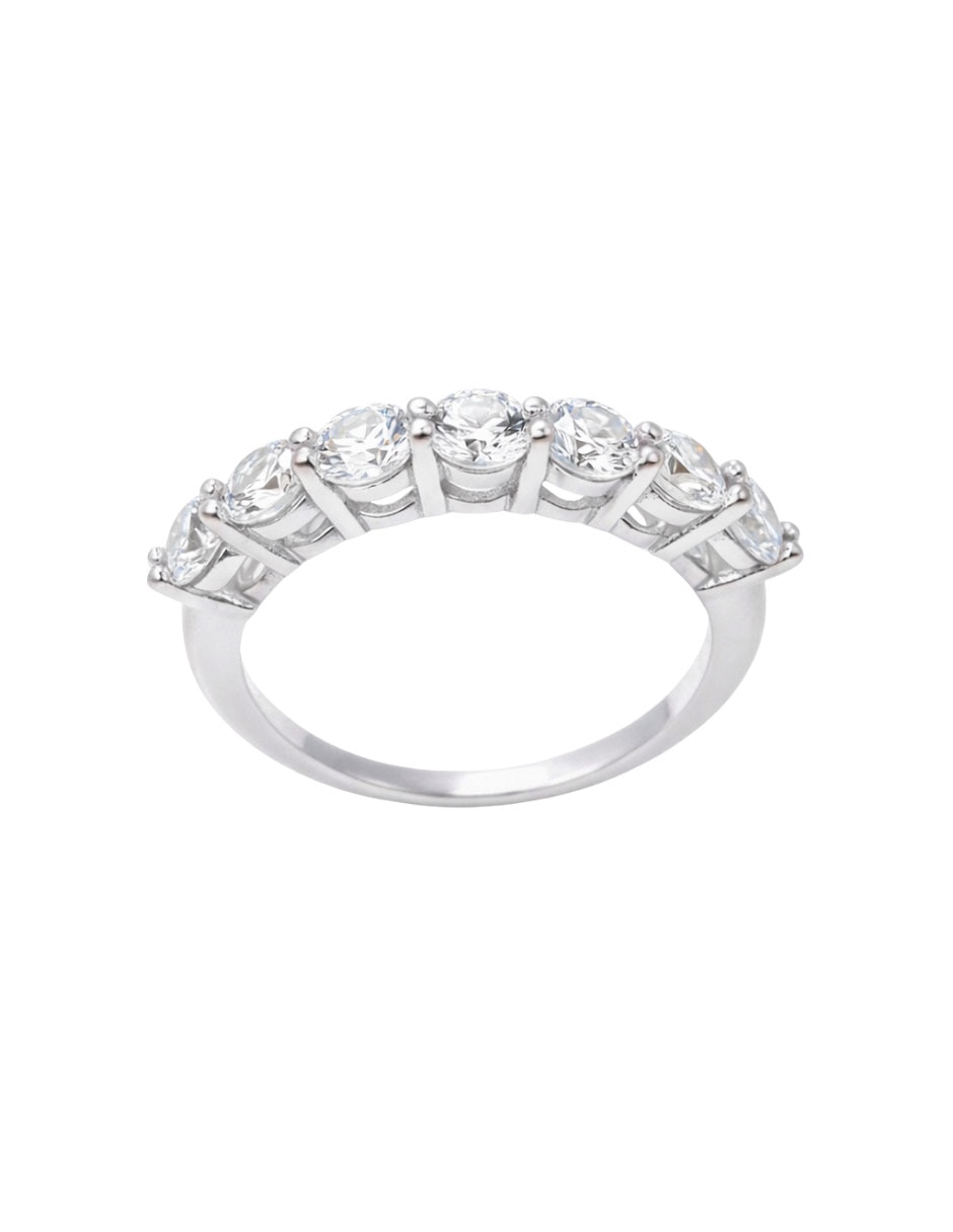 Anillo P 925 de plata zirconia brillante