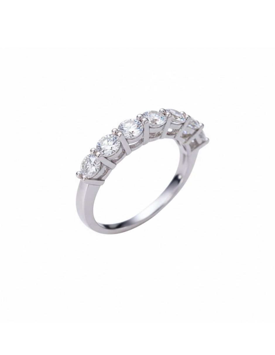 Anillo P 925 de plata zirconia brillante