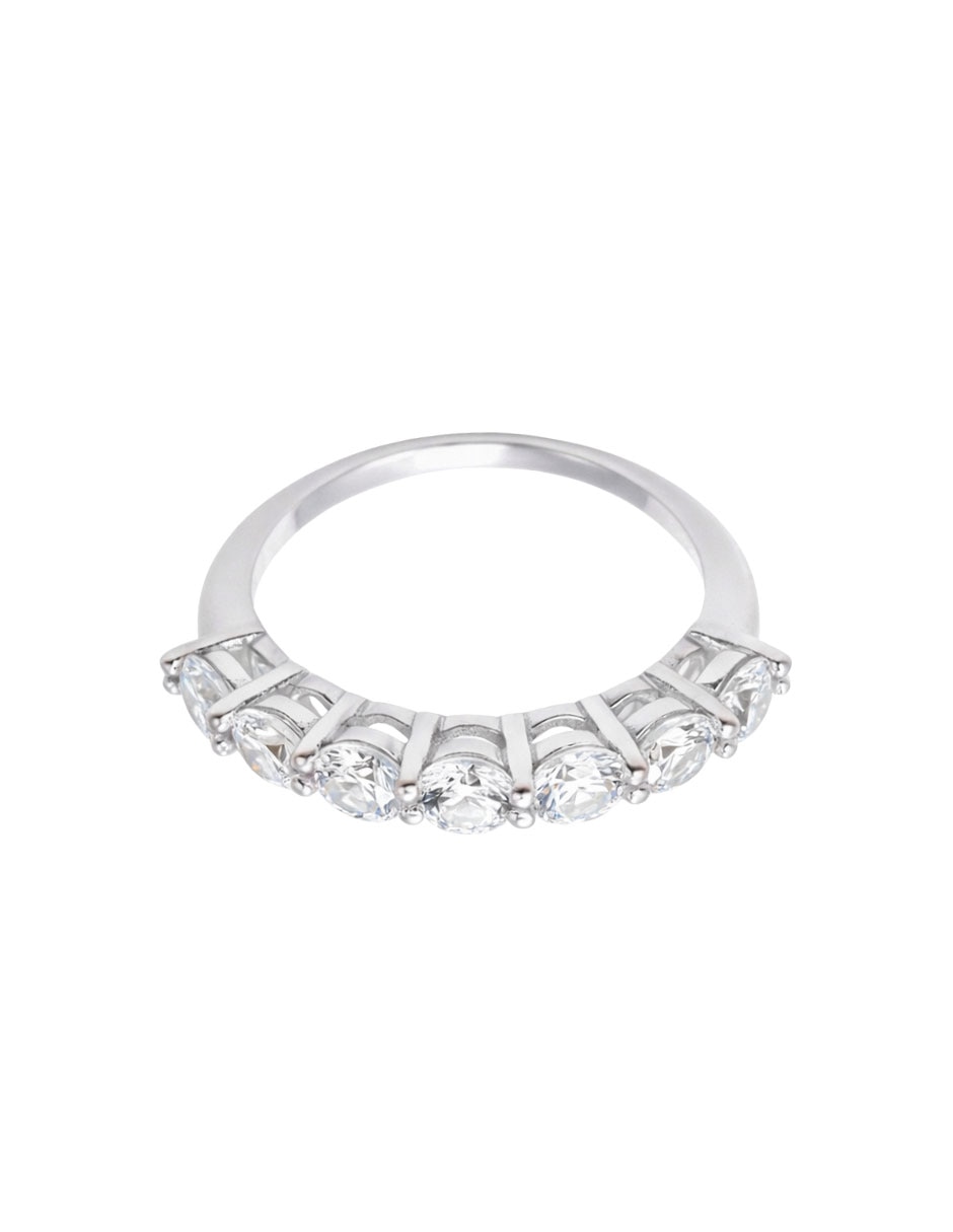 Anillo P 925 de plata zirconia brillante