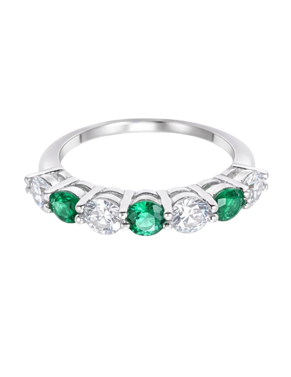 Anillo P 925 de plata zirconia brillante