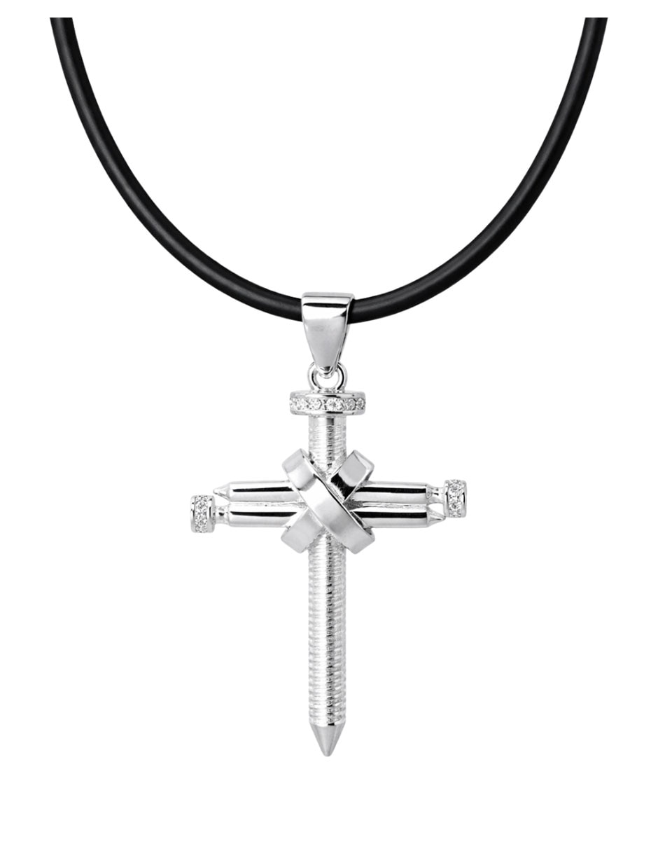 Collar con dije de cruz Crixus Joyeria de plata P 925