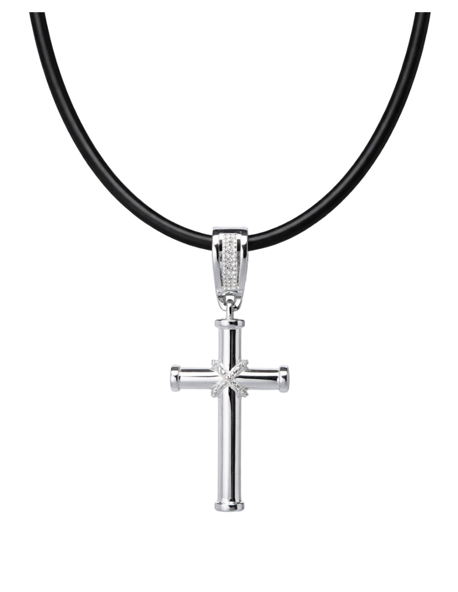 Collar con dije de cruz Crixus Joyerias de plata P 925