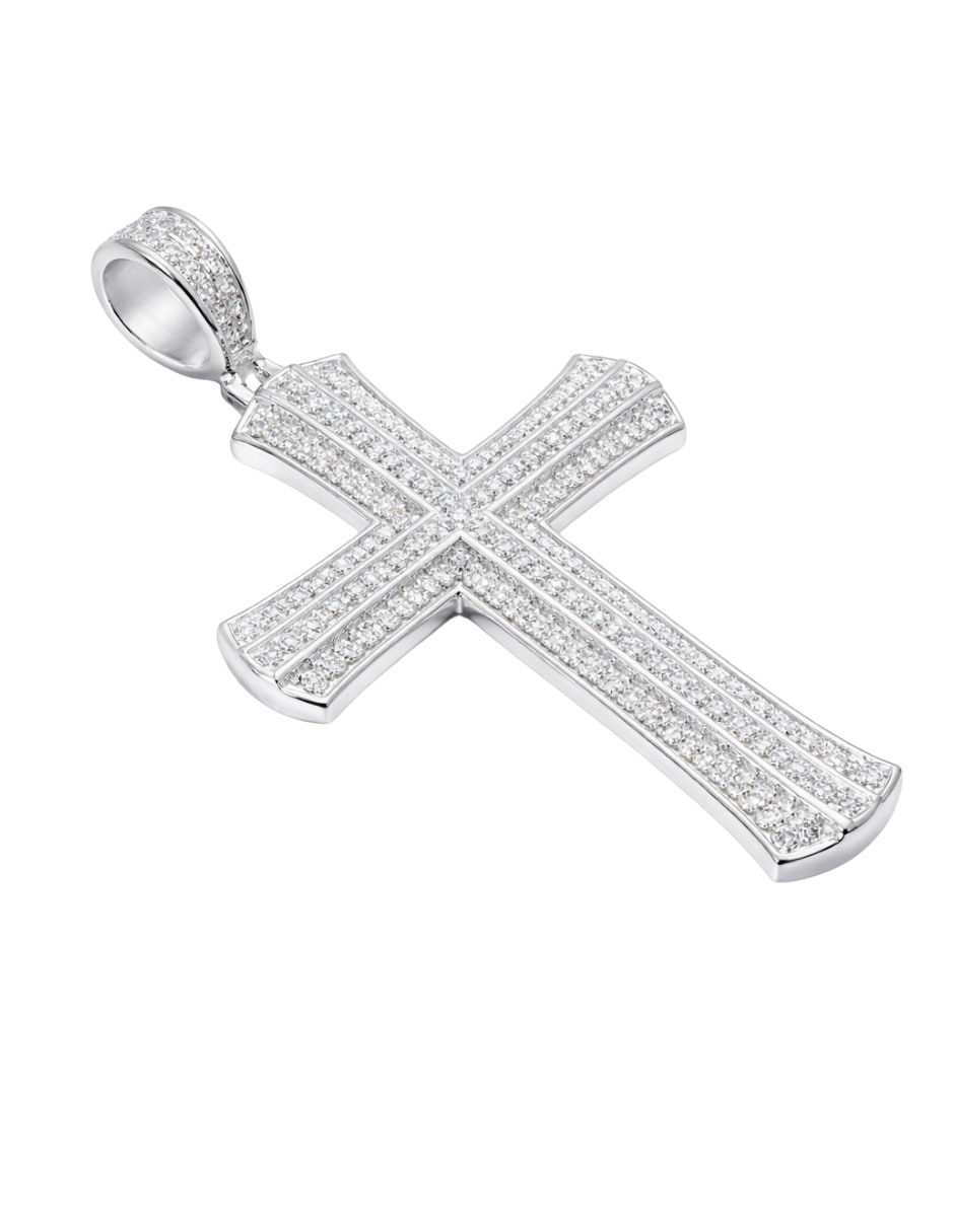 Dije de cruz Crixus Joyeria de plata P 925 zirconia
