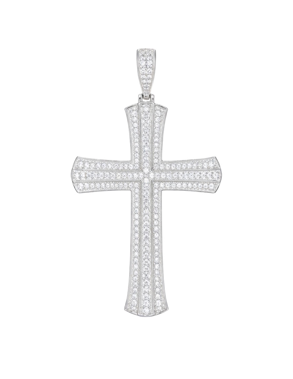 Dije de cruz de plata P 925 zirconia Dije de cruz de plata P 925 zirconia