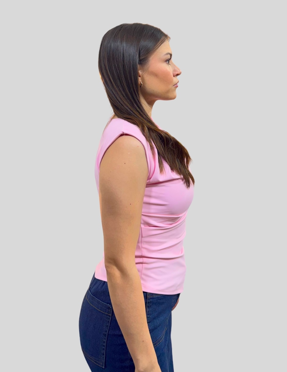 Blusa plisada para mujer 4