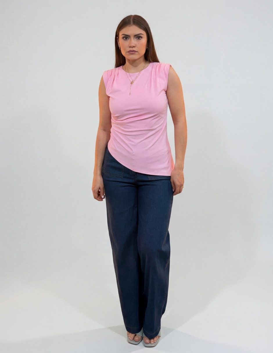 Blusa plisada para mujer 3