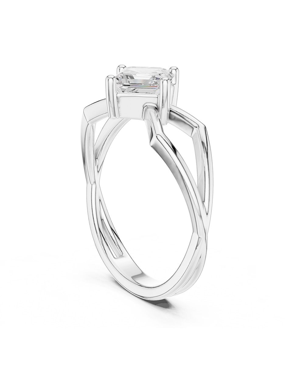 Anillo de compromiso de oro 9 k zirconia cúbica 3