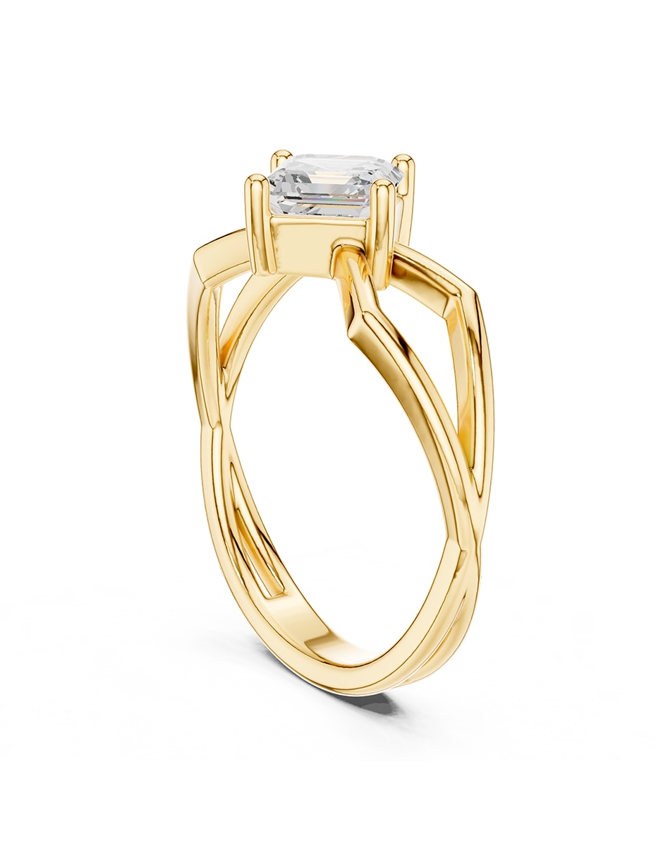Anillo de compromiso de Oro 14 K Amore Mio! zirconia cúbica