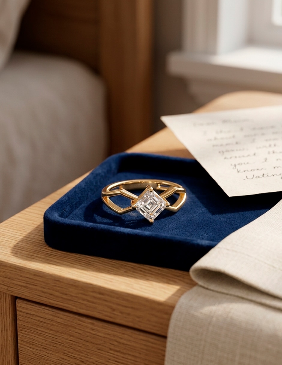 Anillo de compromiso de Oro 9 K Amore Mio!