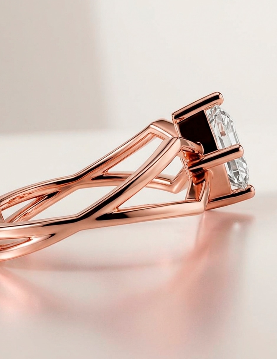 Anillo de compromiso de Oro 14 K ! 8