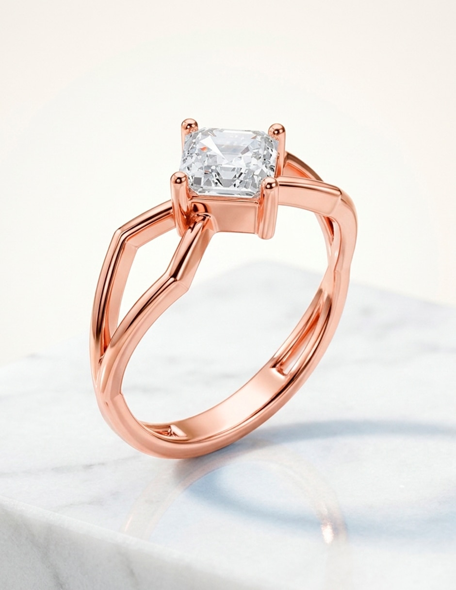 Anillo de compromiso de Oro 14 K ! 9