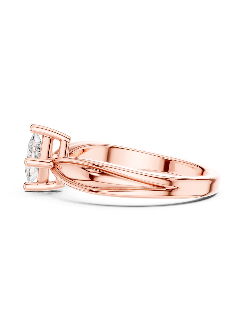 Anillo de compromiso de oro 9 k zirconia cúbica 5