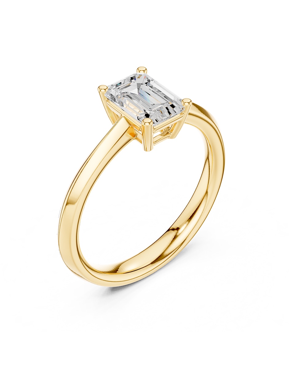 Anillo de compromiso de oro 9 K Amore Mio zirconia cúbica