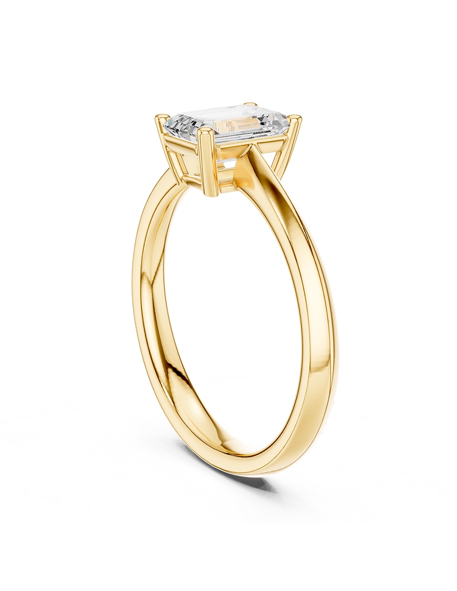 Anillo de compromiso de oro 9 K Amore Mio zirconia cúbica