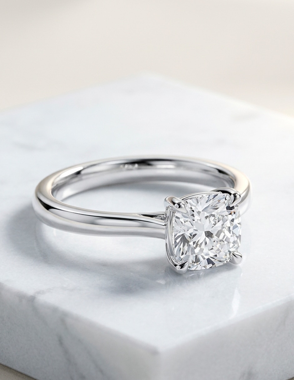 Anillo de compromiso de oro 18 K diamante de laboratorio 7