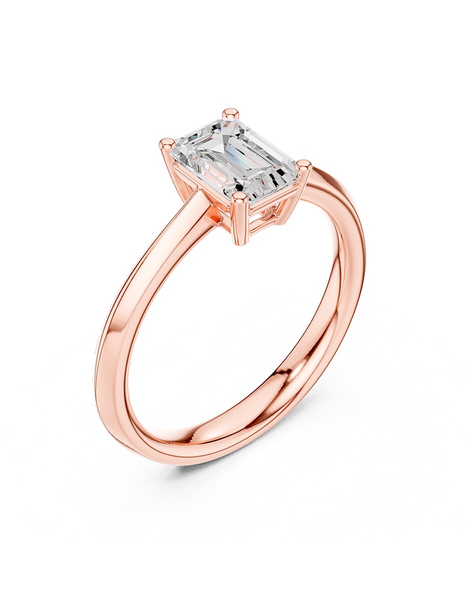 Anillo de compromiso de oro 18 k zirconia cúbica 7