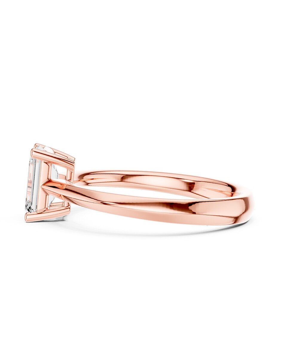 Anillo de compromiso de oro 14 K diamante de laboratorio 5