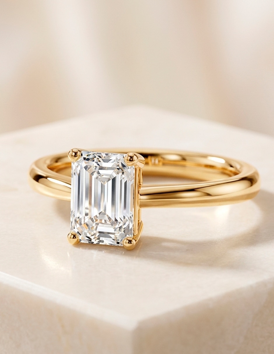 Anillo de compromiso de oro 18 K Amore Mio diamante de laboratorio
