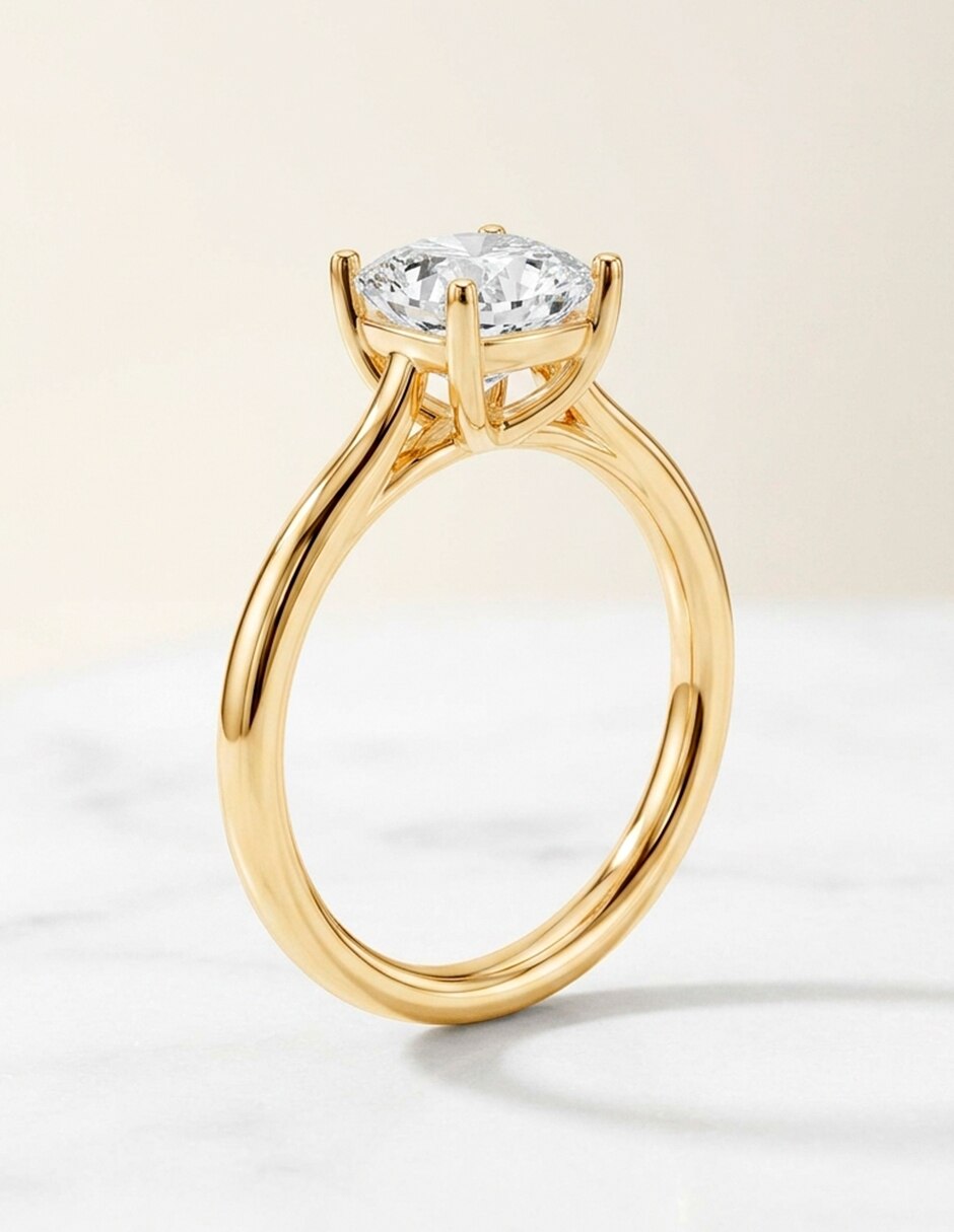 Anillo de compromiso de oro 18 K Amore Mio diamante de laboratorio