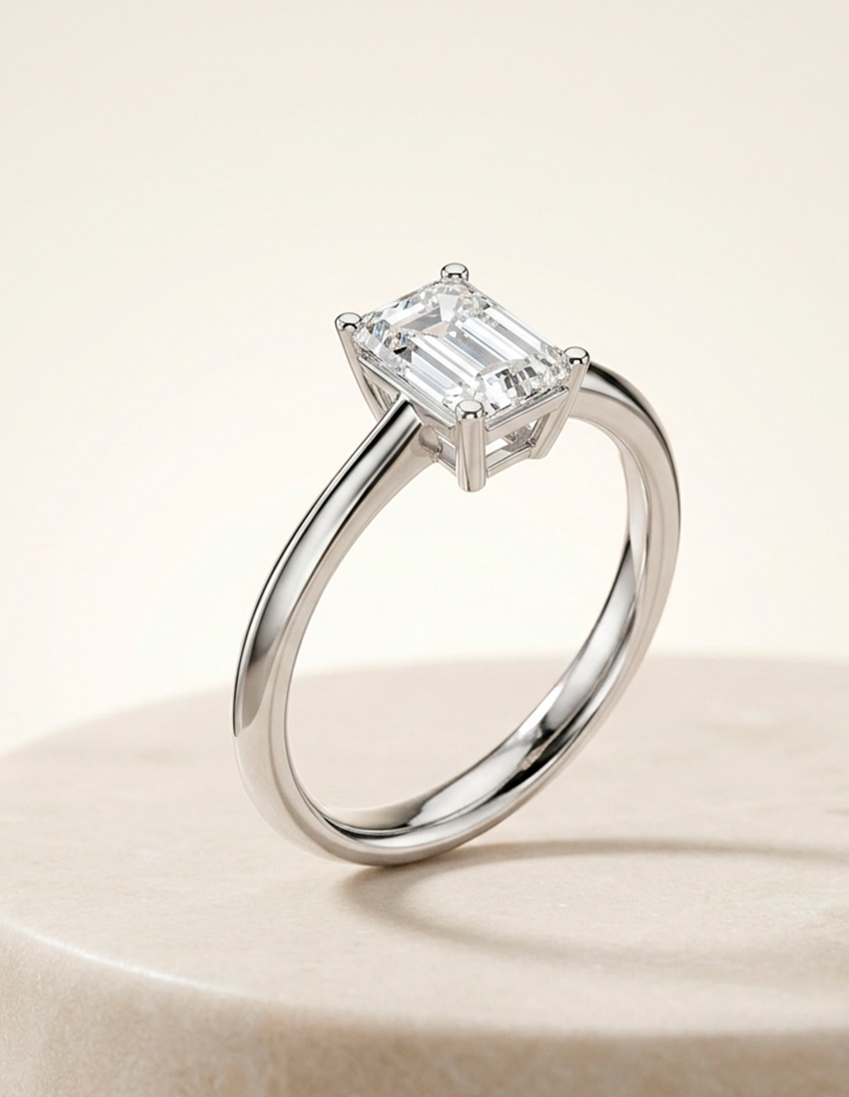 Anillo de compromiso de oro 18 K diamante de laboratorio 6
