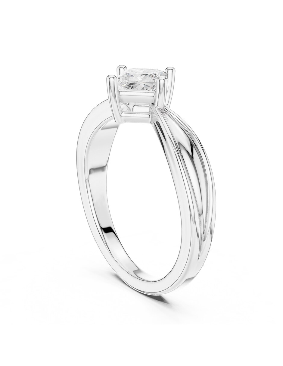 Anillo de compromiso de oro 9 K diamante de laboratorio 3