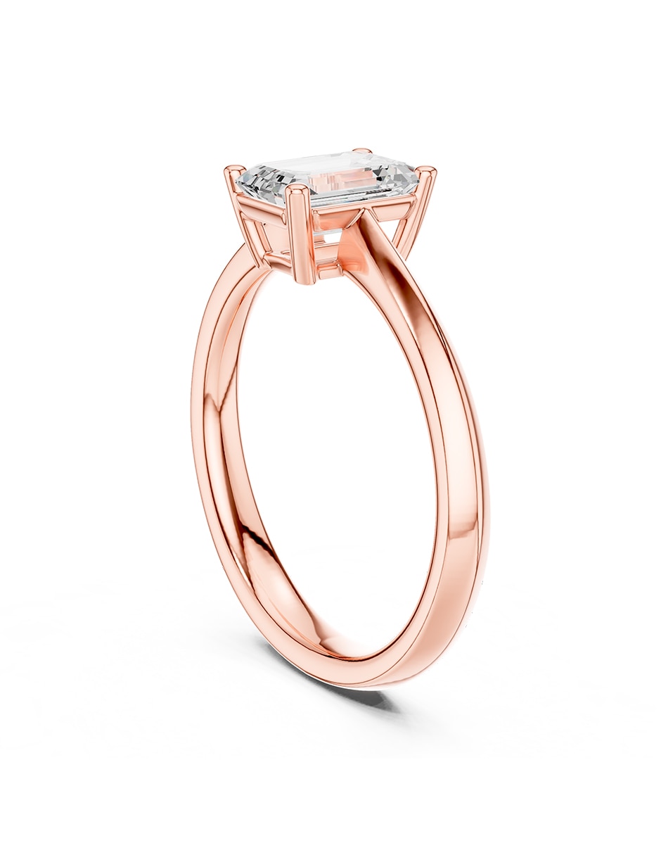 Anillo de compromiso de oro 14 K diamante de laboratorio 3